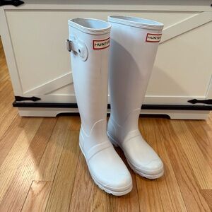 Hunter Classic White Rain Boots Womens Size 6